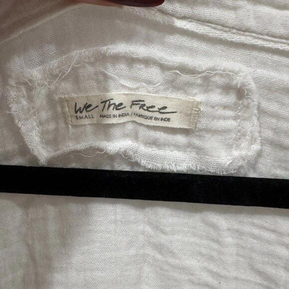 We the Free White Gauze Long Sleeve Oversized Pullover‎ Wrap Size Small S - Picture 4 of 9